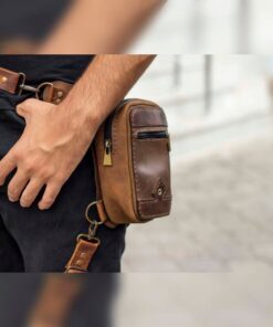 Tilla Leather Craft - Ronin – Tilla Leather Craft (Unisex, Hakiki Crazy Horse Deri, Motorsiklet Bacak Çantası) | Hakiki Deri El Yapımı Çanta, Erkek, Genel