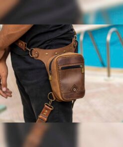 Tilla Leather Craft - Ronin – Tilla Leather Craft (Unisex, Hakiki Crazy Horse Deri, Motorsiklet Bacak Çantası) | Hakiki Deri El Yapımı Çanta, Erkek, Genel