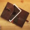 Tetsuya – Tilla Leather Craft [Hakiki Crazy Horse Deri, 10 inç, El Yapımı] Tablet & Defter Kılıfı