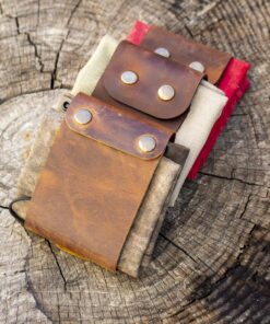 Kage – Tilla Leather Handcraft [Mumlu Kanvas, El Yapımı] Avcı Bel Çantası