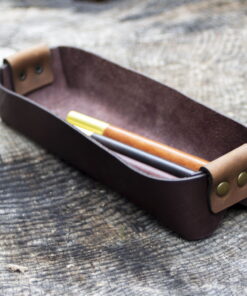 Haruki – Tilla Leather Craft [Hakiki Deri, El Yapımı, Masaüstü ] Kalemlik