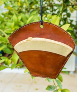 Sumire – Tilla Leather Craft [Hakiki Deri, El Yapımı] Kahve Filtre Kesesi