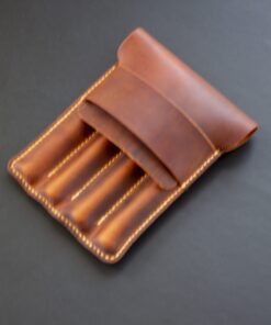 Tilla Leather Craft - Sora – Tilla Leather Craft (Unisex, Hakiki Crazy Horse Deri, 4 Bölmeli, El Yapımı] Kalemlik | Hakiki Deri El Yapımı Aksesuar, Erkek, Genel, Kadın, Kalemlik