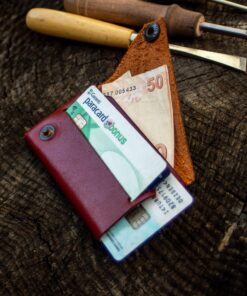 Origami – Tilla Leather Craft [Hakiki Deri, Dikişsiz, El Yapımı, Unisex] Minimal Cüzdan