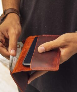 Tilla Leather Craft - Hiroki – Tilla Leather Craft [Hakiki Crazy Horse Deri, Unisex, El Yapımı, Telefon ve Kart Bölmeli] Cüzdan | Hakiki Deri El Yapımı Cüzdan, Erkek, Genel, Kadın, Kredi Kart Cüzdanları