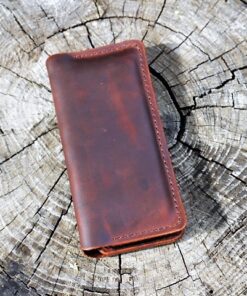 Tilla Leather Craft - Hiroki – Tilla Leather Craft [Hakiki Crazy Horse Deri, Unisex, El Yapımı, Telefon ve Kart Bölmeli] Cüzdan | Hakiki Deri El Yapımı Cüzdan, Erkek, Genel, Kadın, Kredi Kart Cüzdanları