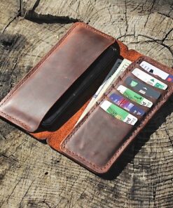 Tilla Leather Craft - Hiroki – Tilla Leather Craft [Hakiki Crazy Horse Deri, Unisex, El Yapımı, Telefon ve Kart Bölmeli] Cüzdan | Hakiki Deri El Yapımı Cüzdan, Erkek, Genel, Kadın, Kredi Kart Cüzdanları
