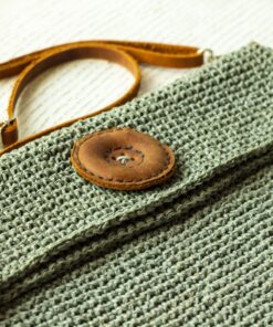 Tilla Leather Craft - Deri Düğmeli Kağıt İp Omuz Çantası (Astarsız) – El Örgüsü | Hakiki Deri El Yapımı Çanta, El Örgüsü, Genel, Kadın