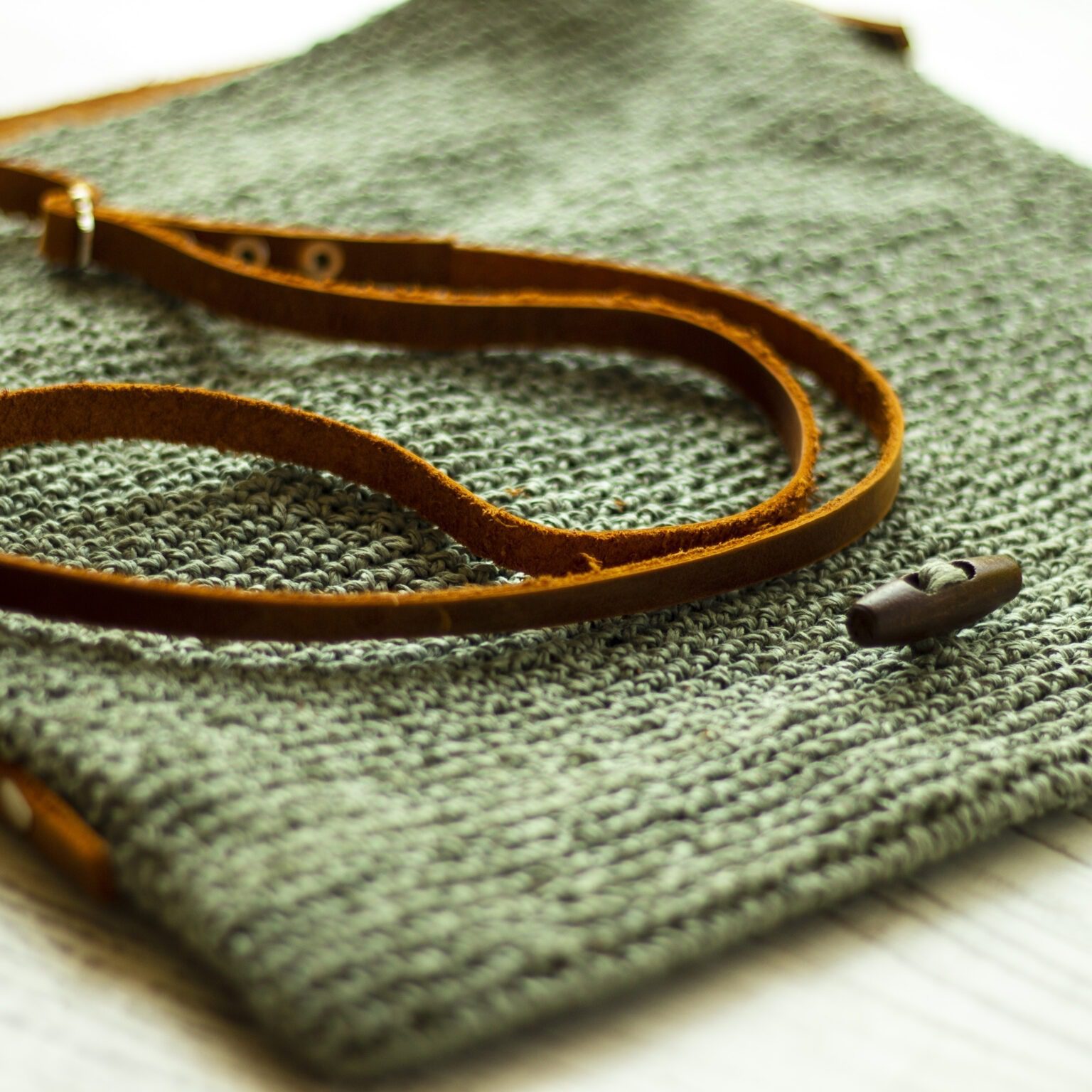 Tilla Leather Craft - Asimetrik Kağıt İp Omuz Çantası | Hakiki Deri El Yapımı Çanta, El Örgüsü, Genel, Kadın