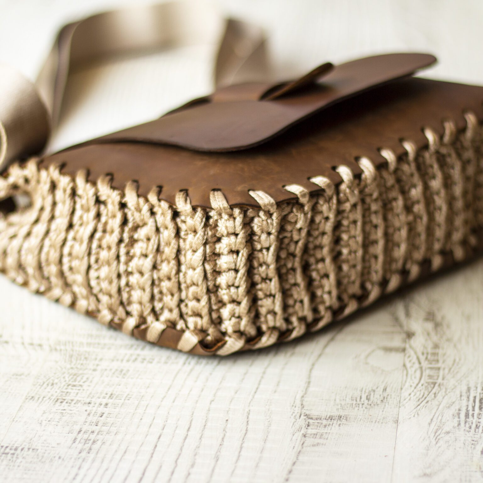 Tilla Leather Craft - Deri Kapaklı Örgü Bayan Çanta – El Örgüsü | Hakiki Deri El Yapımı Çanta, El Örgüsü, Genel, Kadın