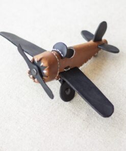 Tilla Leather Craft - Hayate – Tilla Leather Craft [Hakiki Crazy Horse Deri, El Yapımı] Minyatür Uçak | Hakiki Deri El Yapımı Dekorasyon, Erkek, Genel, Kadın