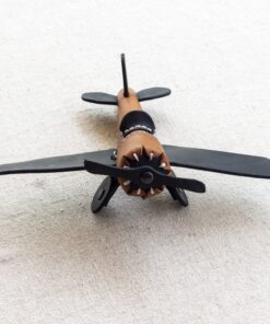 Tilla Leather Craft - Hayate – Tilla Leather Craft [Hakiki Crazy Horse Deri, El Yapımı] Minyatür Uçak | Hakiki Deri El Yapımı Dekorasyon, Erkek, Genel, Kadın