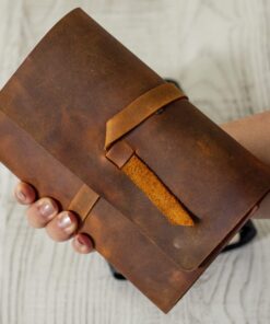 Ren – Tilla Leather Craft [Hakiki Crazy Horse Deri, Kişiselleştirilebilir El Yapımı] Kitap Kılıfı