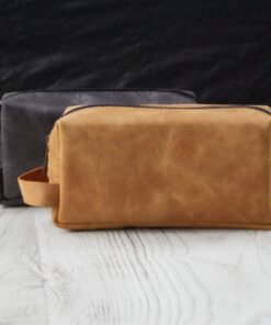 Tilla Leather Craft - Haruto – Tilla Leather Craft [Hakiki Crazy Horse Deri, El Yapımı] Tıraş & Makyaj Çantası | Hakiki Deri El Yapımı Çanta, Erkek, Kadın