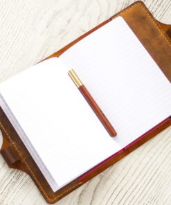 Tilla Leather Craft - Kazuya – Tilla Leather Craft [Hakiki Crazy Horse Deri, A5 Boyut, El Yapımı] Defter Kılıfı | Hakiki Deri El Yapımı Ajanda, Genel