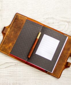 Tilla Leather Craft - Kazuya – Tilla Leather Craft [Hakiki Crazy Horse Deri, A5 Boyut, El Yapımı] Defter Kılıfı | Hakiki Deri El Yapımı Ajanda, Genel