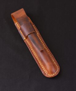 Kizuna – Tilla Leather Craft (Unisex, Hakiki Crazy Horse Deri, Tek Bölmeli Kalemlik)