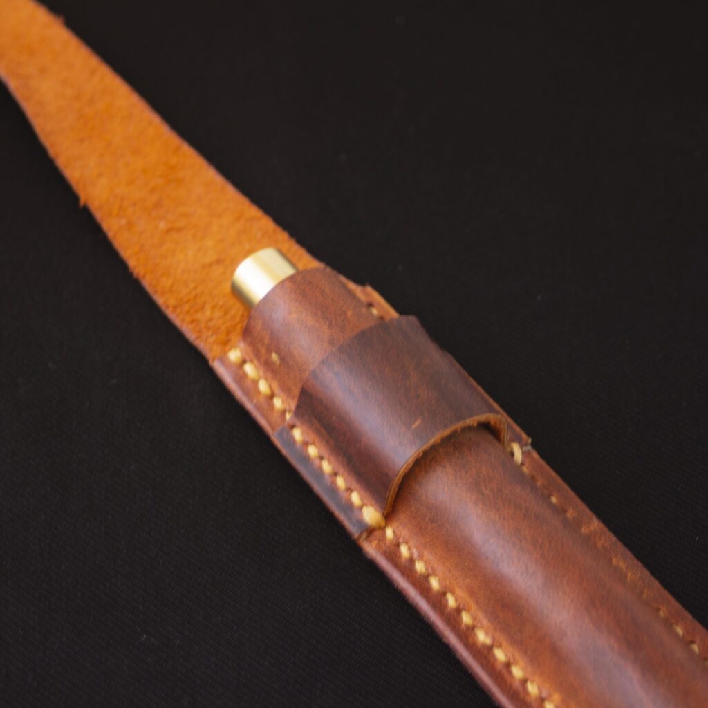 Tilla Leather Craft - Kizuna – Tilla Leather Craft (Unisex, Hakiki Crazy Horse Deri, Tek Bölmeli Kalemlik) | Hakiki Deri El Yapımı Aksesuar, Erkek, Genel, Kadın, Kalemlik